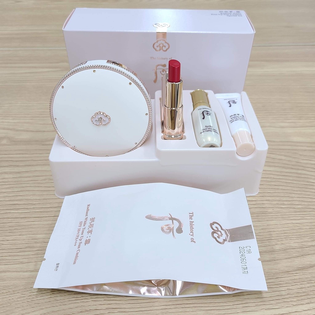 Bộ phấn nước dưỡng trắng Whoo Radiant White Tone Up Sun Cushion Special Set_𝑬𝑩𝑰𝑺𝑼 𝑪𝑶𝑺𝑴𝑬𝑻𝑰𝑪