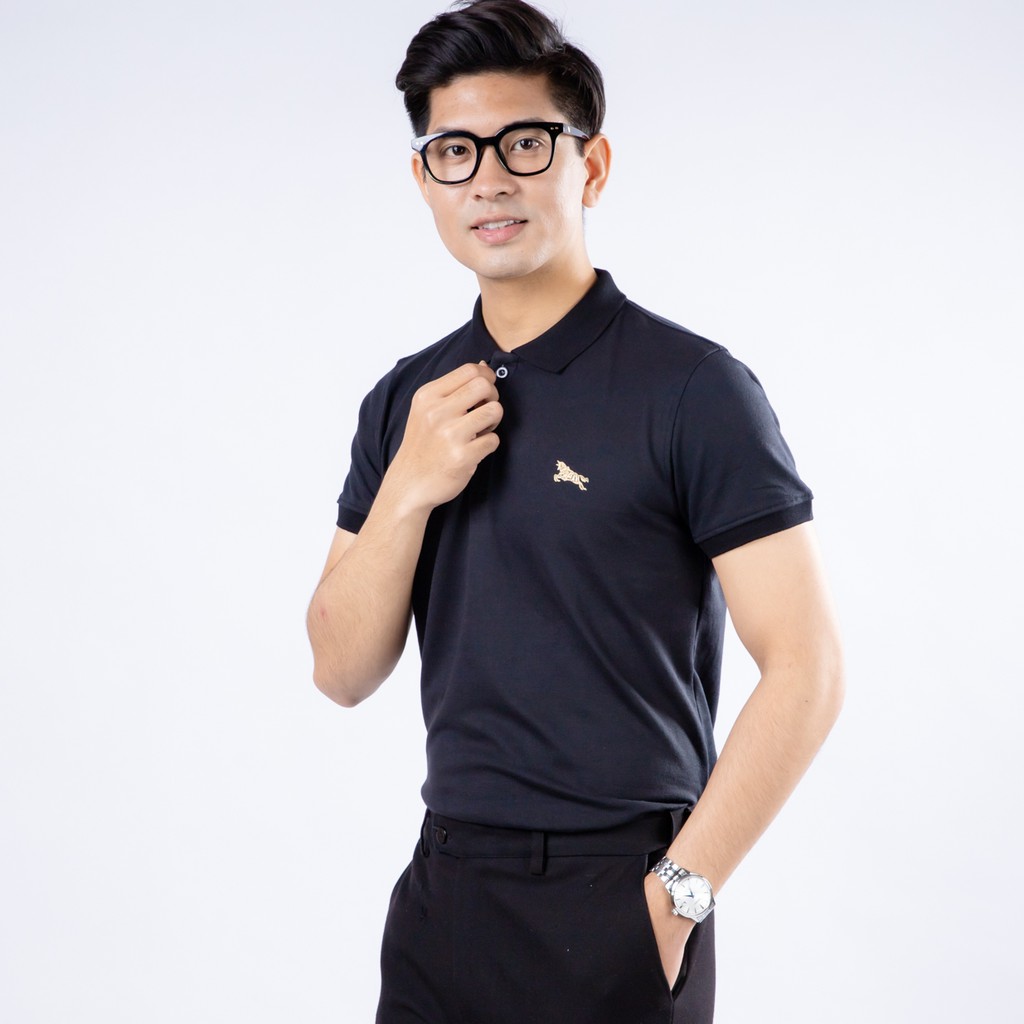 Áo Thun Nam có cổ bẻ tay ngắn chất cotton cao cấp Polo họa tiết FAVITI AT04