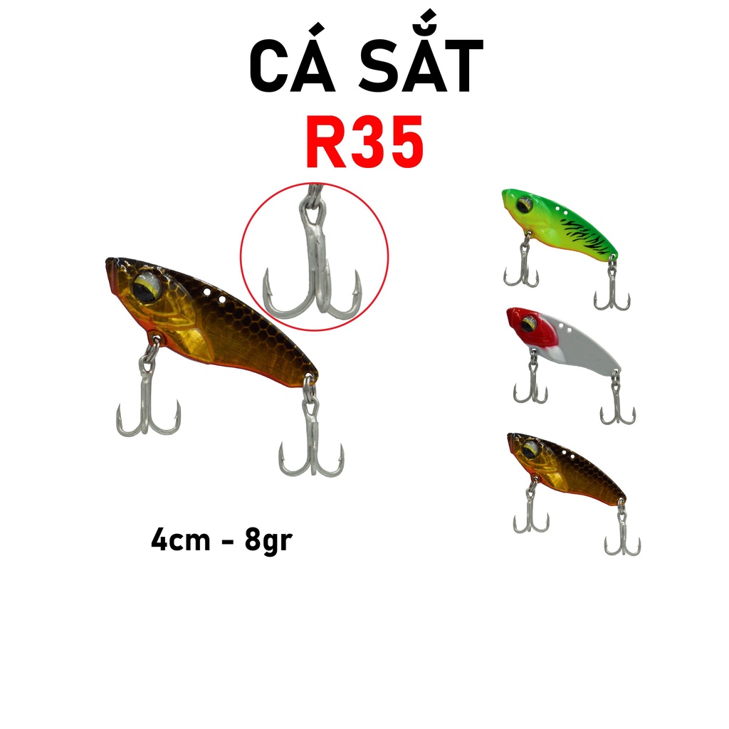 CÁ SẮT R35 - MỒI LURE CÂU CHÌM - FISHING LURE 4CM / 8G