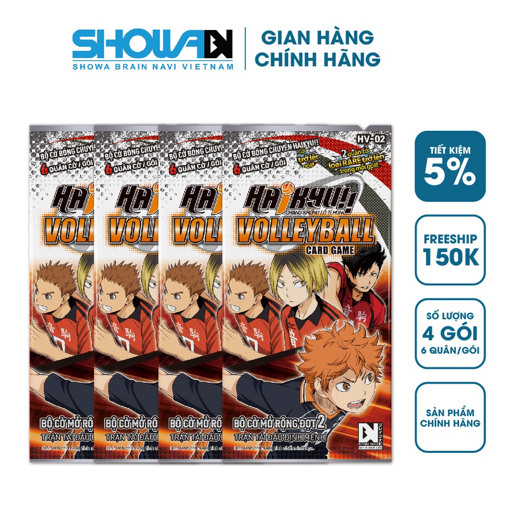 Bộ cờ bóng chuyền Haikyu - Combo - 4 gói HV-02 - 6 quân/gói