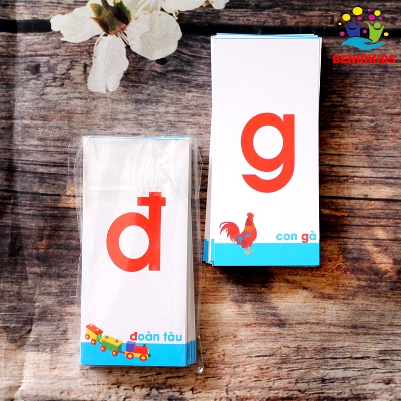 Combo 2 bộ thẻ học chữ và số
