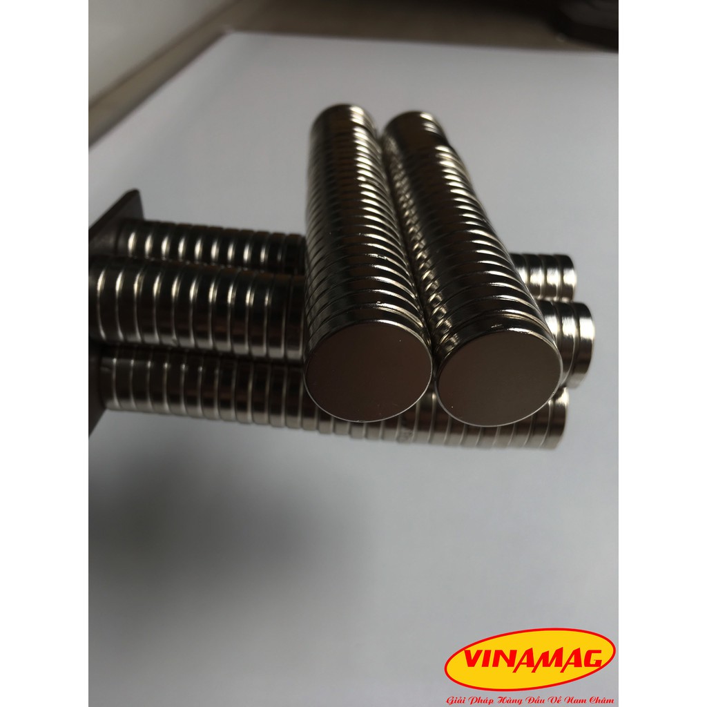 50 Viên 25x2mm nam châm đất hiếm NdFeB phi tròn , nam châm trắng lực từ mạnh