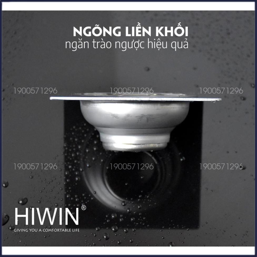 Phễu ga thoát sàn chống mùi hôi inox 304 kích thước 100x100mm HIWIN FD-1210