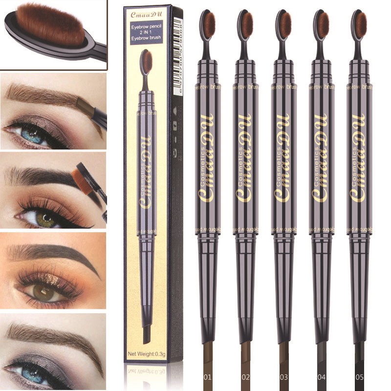 W.B.❤ CmaaDu Toothbrush Waterproof Eyebrow Pencil