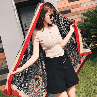 Khăn choàng đi biển vintage, khăn đi biển thổ cẩm cao cấp 2021