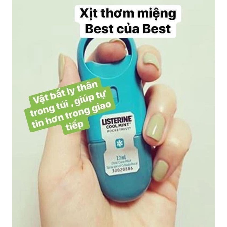 Xịt Thơm Miệng Listerine Pocketmist (vỉ 2 chai x 7,7ml)