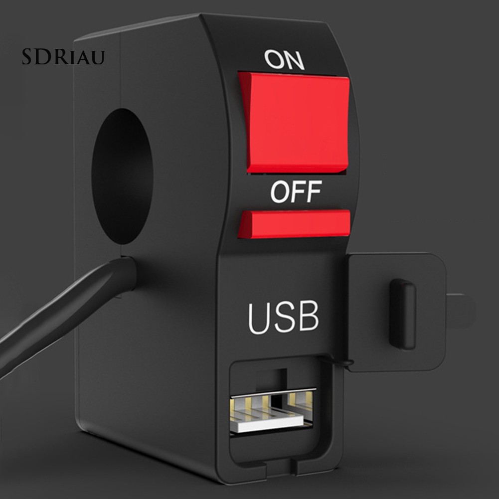 Công tắc bật / tắt gắn tay lái xe máy có cổng sạc USB