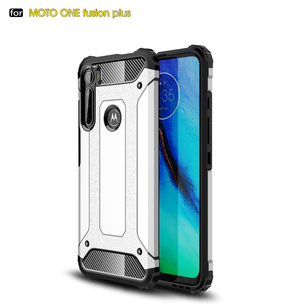 Ốp điện thoại TPU + PC giáp sắt cho Motorola Moto One Fusion Plus
