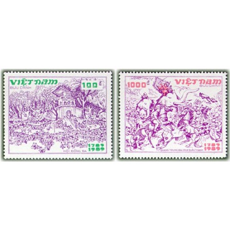 Tem sưu tập MS 562 Tem Việt Nam Kỷ niệm 200 năm chiến thắng Ngọc Hồi - Đống Đa (1789 - 1989) ( 3 Tem )