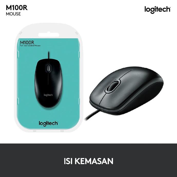 Chuột Dây Cáp Logitech M100R M 100r / Mouse M100R Chính Hãng