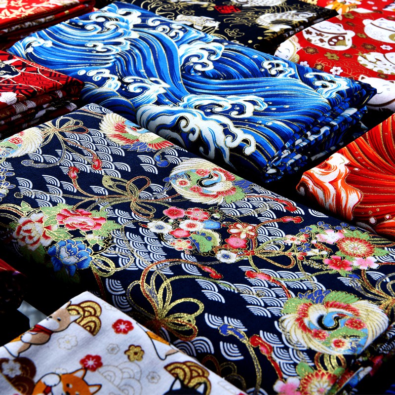 Vải Lanh 100% cotton 50x145cm Họa Tiết Xinh Xắn