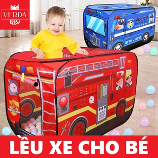 Lều cho bé trẻ em tự bung hình xe nhà ngủ tự bung ô tô cảnh sát cứu hoả bus oto police car playhouse foldable kid tent