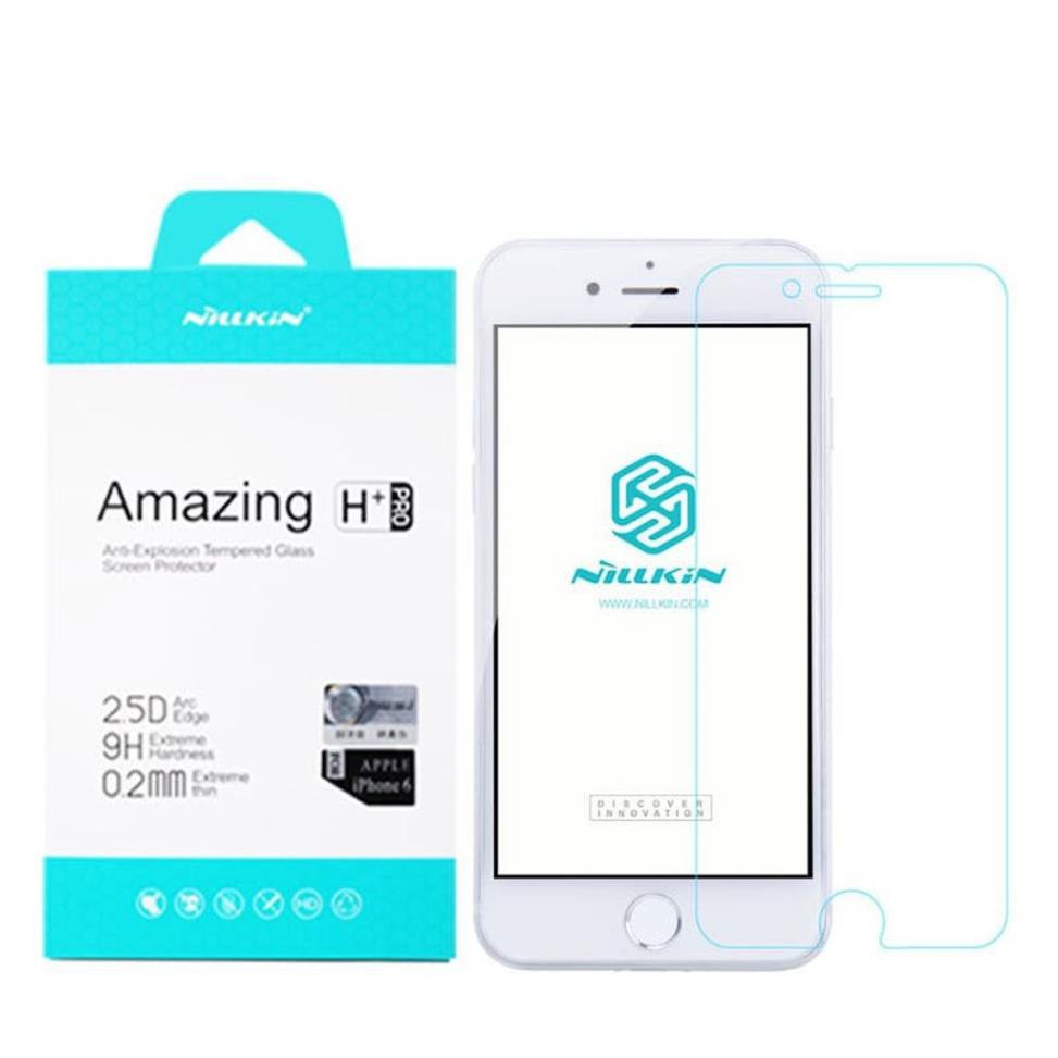 Miếng dán màn hình cường lực chính hãng Nillkin cho iPhone 7 / iPhone 8, H+ Pro mỏng 0.2 mm (mặt kính vát 2.5D)