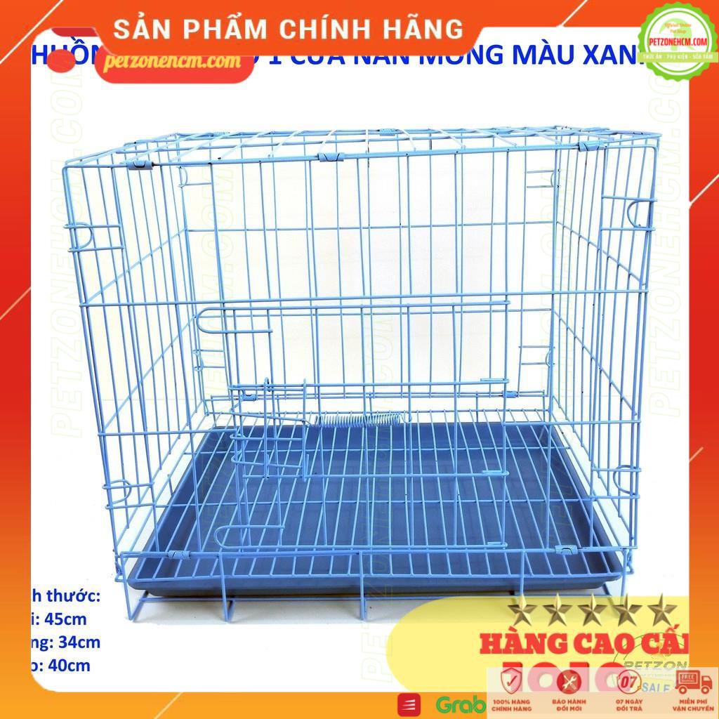 Chuồng chó mèo Size S  FREESHIP 1kg - 4kg | lồng chuồng sắt sơn tĩnh điện gấp gọn kèm khay