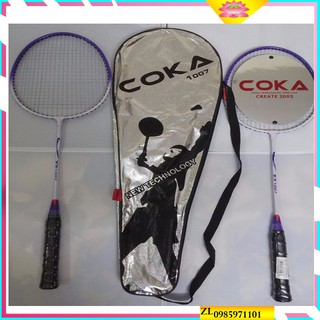 BỘ 2 VỢT CẦU LÔNG COKA 1007