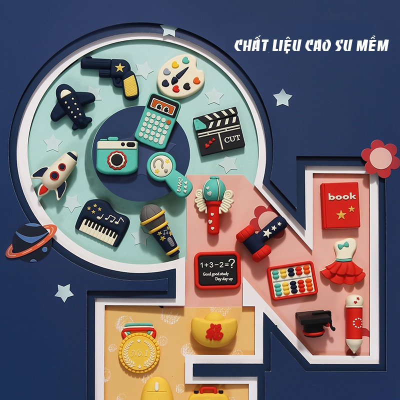 Hộp Quà Bốc Thôi Nôi Cho bé 1 Tuổi Có 12 Chi Tiết Mô Tả Ngành Nghề Tương Lai