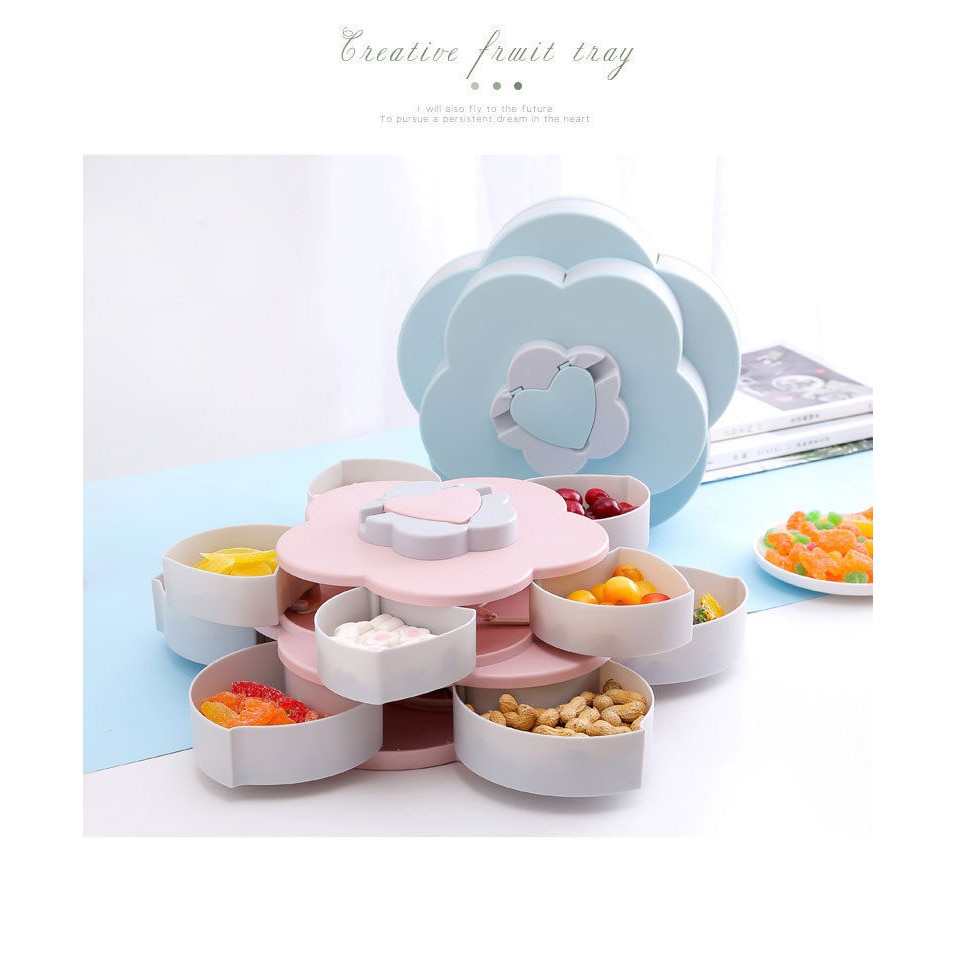 [HOT HIT NĂM CANH TÝ] Hộp mứt tết hai tầng mẫu mới, trang nhã, tiện lợi không thể thiếu tết này