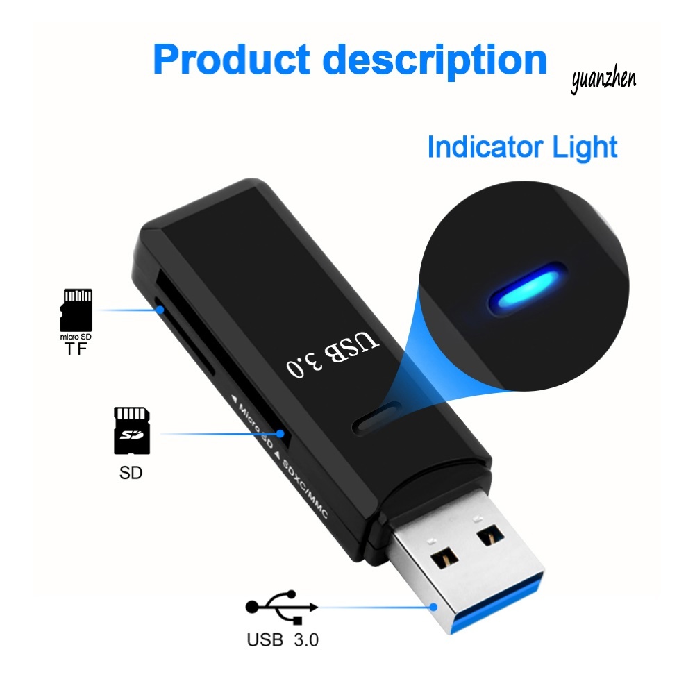 Đầu Đọc Thẻ Nhớ Micro Tf Cổng Usb 3.0 Cho Máy Tính | BigBuy360 - bigbuy360.vn