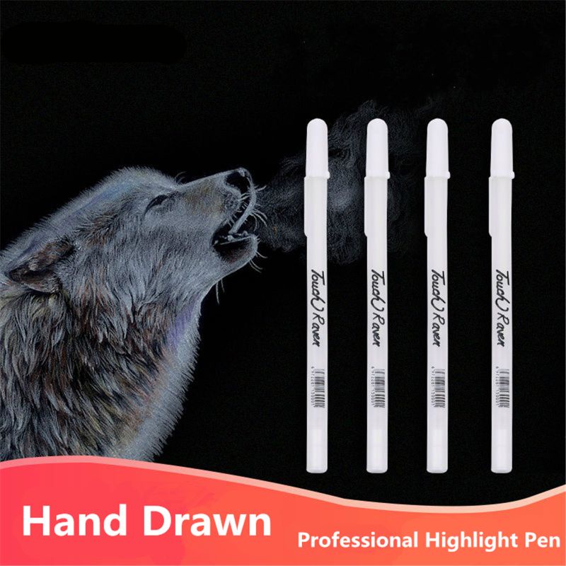 Bộ 3 Bút Gel Màu Trắng Đen Dùng Vẽ Tranh Chuyên Nghiệp