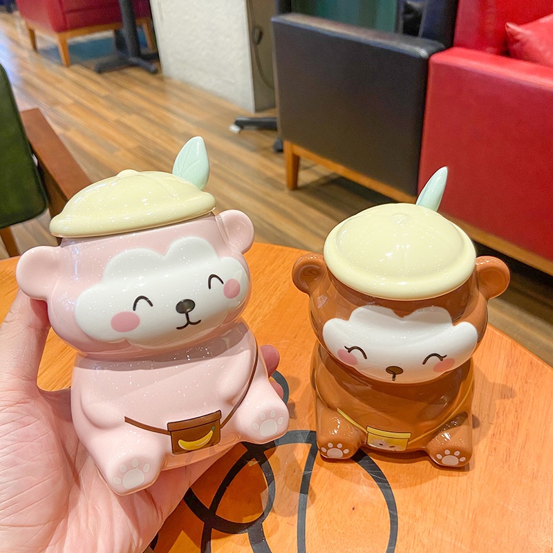 Ly hình KHỈ dễ thương, ly cặp đôi, quà tặng