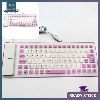 Bàn Phím Silicone Gấp Gọn Có Dây Usb Cho Laptop