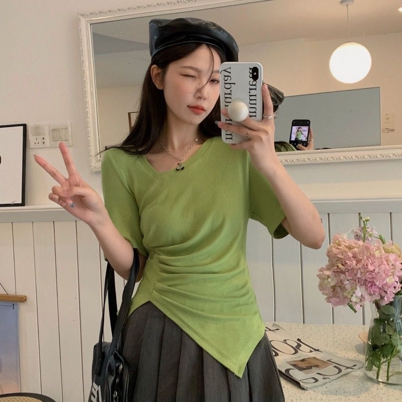 Áo Thun Tay Ngắn Thiết Kế Mới Thời Trang Mùa Hè Dành Cho Nữ