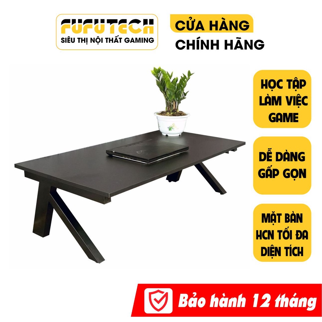 Bàn Ngồi Bệt Chữ K Fufutech Chân Xếp Gọn Sơn Tĩnh Điện Chống Hoen Gỉ, Dùng Làm Việc, Để Máy Tính, Chơi Game