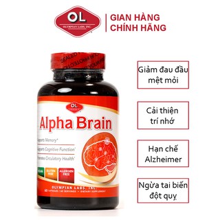 Hoạt Huyết Dưỡng Não Alpha Brain, Ngăn Chặn Hình Thành Các Cục Máu Đông - Lọ 60 Viên