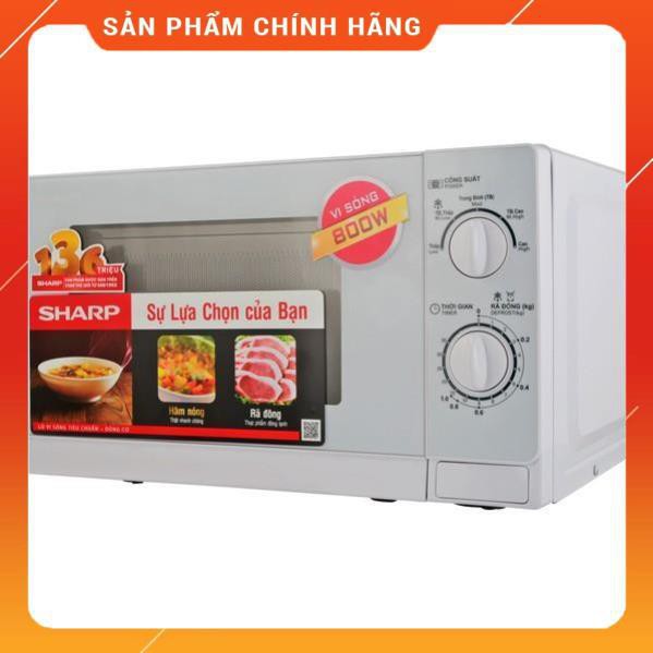 [Mã SKAMA07 giảm 8% đơn 250k][Hỏa tốc 1 giờ] [FreeShip] Lò vi sóng Sharp 20 Lít R-201VN-S - Bảo hành 12 tháng Huy Anh