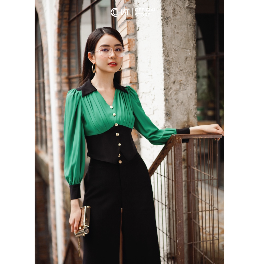 Áo phối kiểu dáng ngắn CChat Clothes