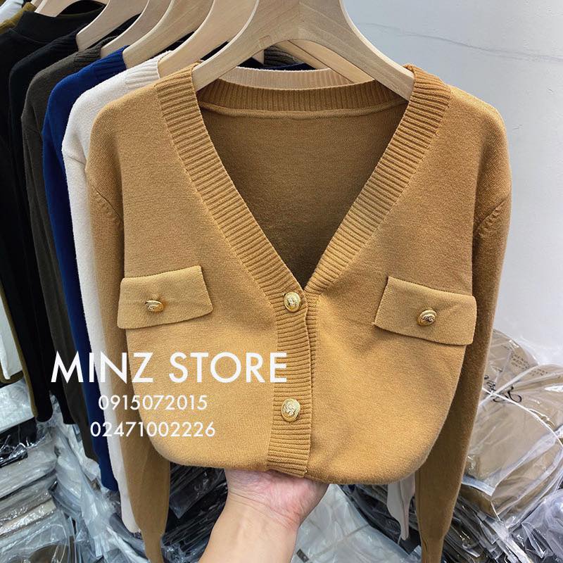Cardigan ngắn 3 khuy đồng #702 (5 màu)