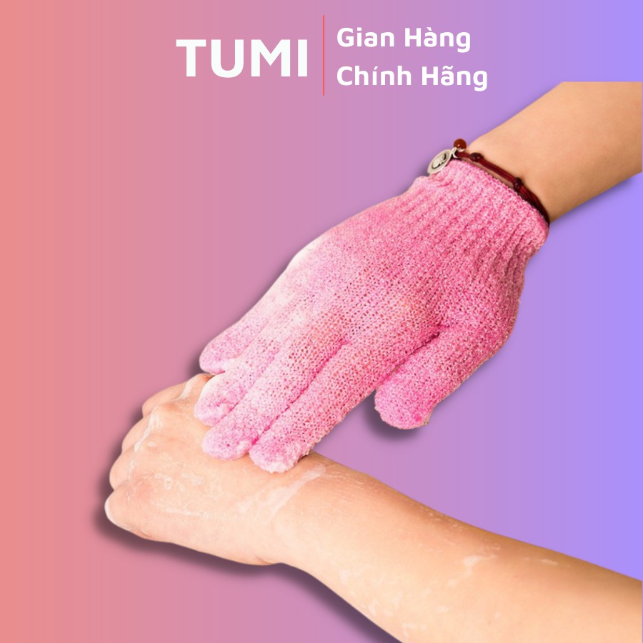 Găng tay tắm Hàn Quốc tẩy da chết chính hãng mềm mại không xước da - 1 đôi