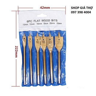 Bộ 6 mũi khoan khoét gỗ đuôi cá