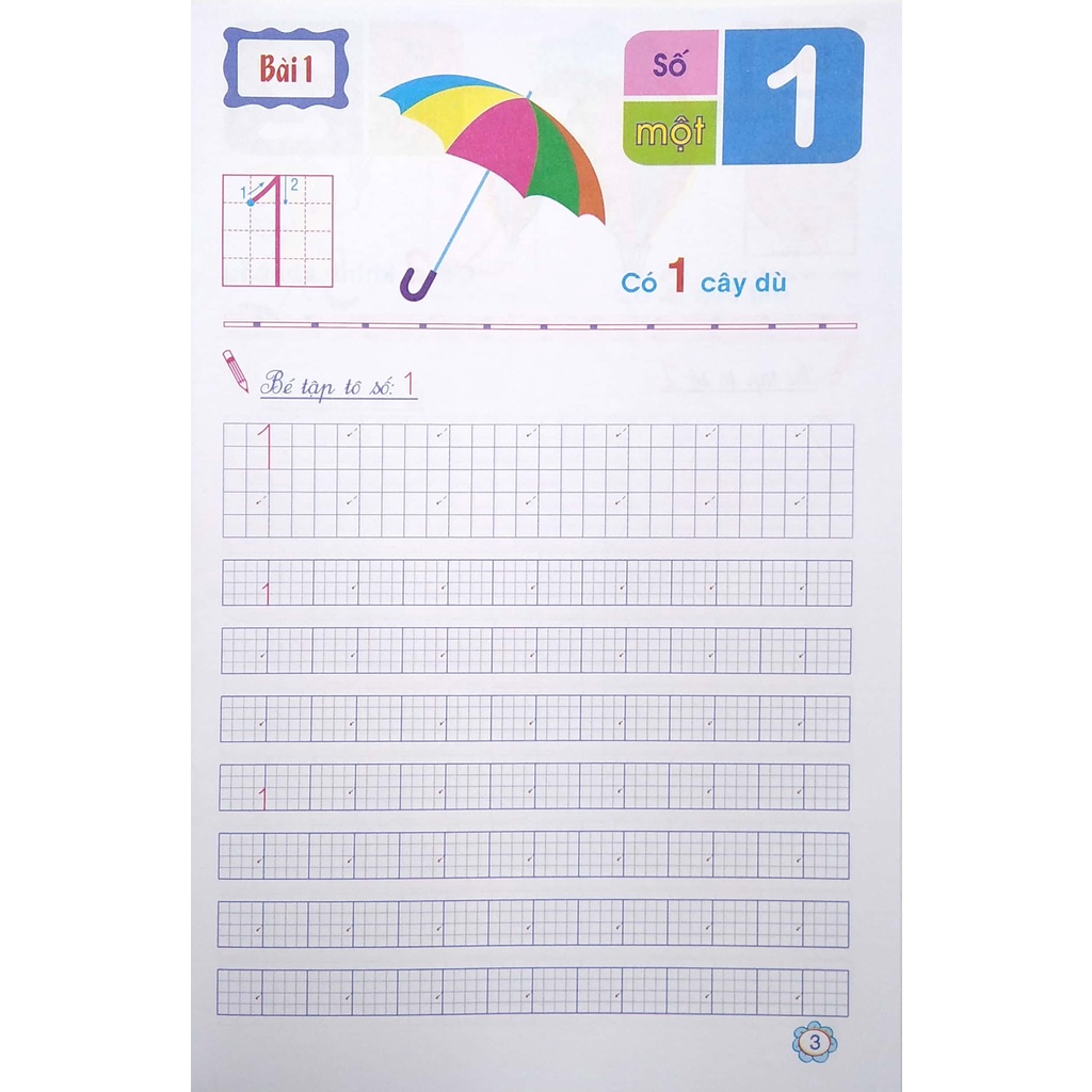 Sách Bé Chuẩn Bị Vào Lớp 1 - Tập Tô Chữ Số