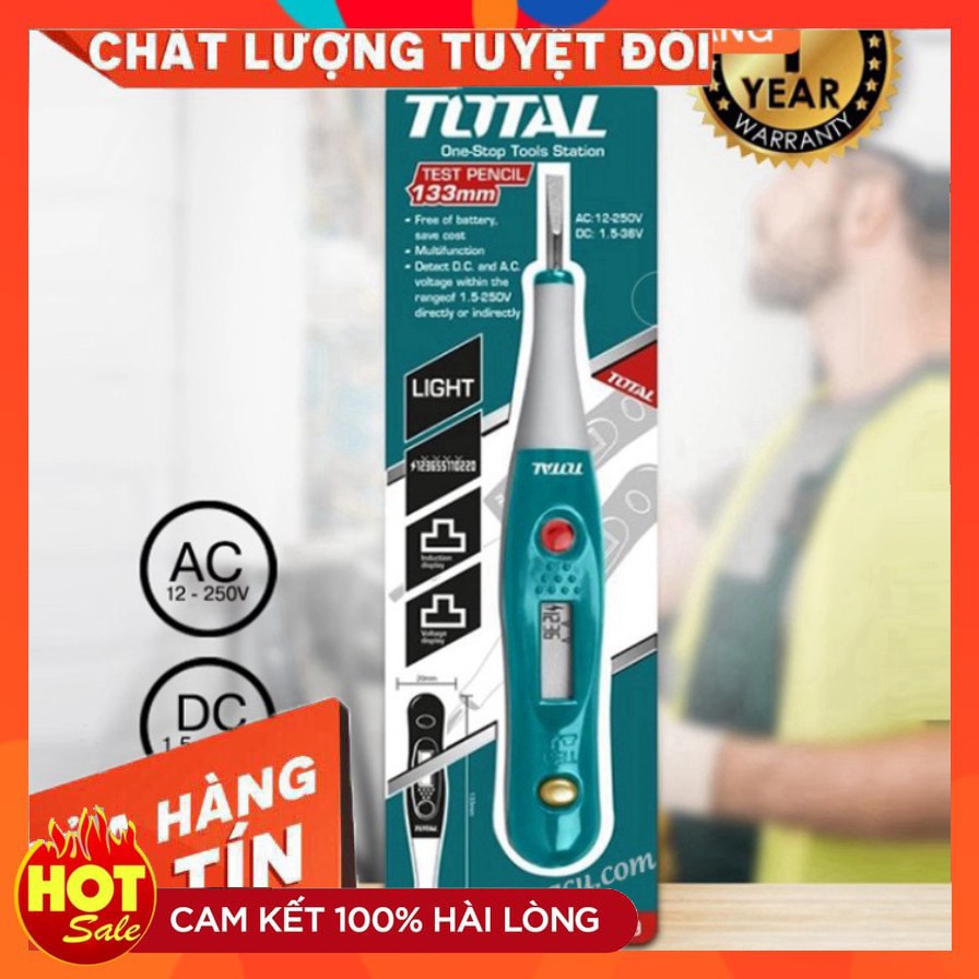 [chính hãng] Bút thử điện điện tử có đồng hồ Total THT1909 - Ingco HSDT1909 nguyên zin nhé các bác [cam kết chất lượng]