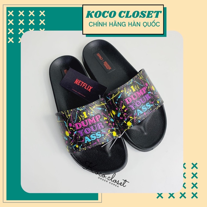 DÉP SPAO NETFLIX HỌA TIẾT PHIM STRANGER THINGS SLIPPER MULTI
