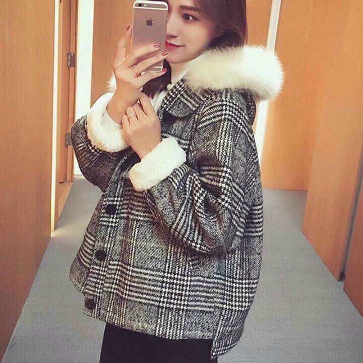 áo khoác dạ kẻ nữ, áo khoác dạ blazer hàng quảng châu (ảnh thật 100% + video quay tại shop) | BigBuy360 - bigbuy360.vn