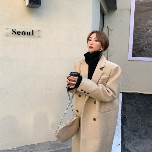 Áo khoác da dáng dài thời trang cá tính cho nữ