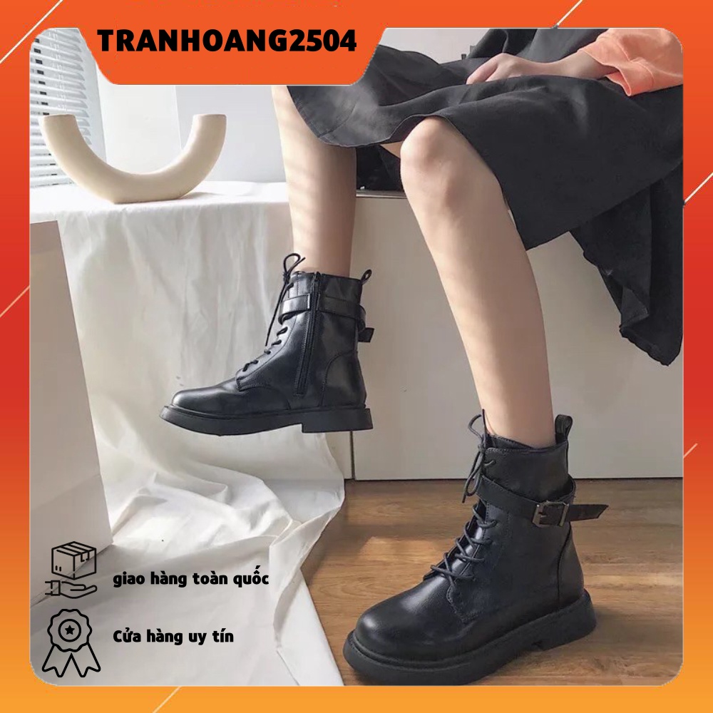 [CÓ SẴN ] Boots nữ CÓ DÂY CỔ ĐAI Hàn Quốc phong các hothit 2020