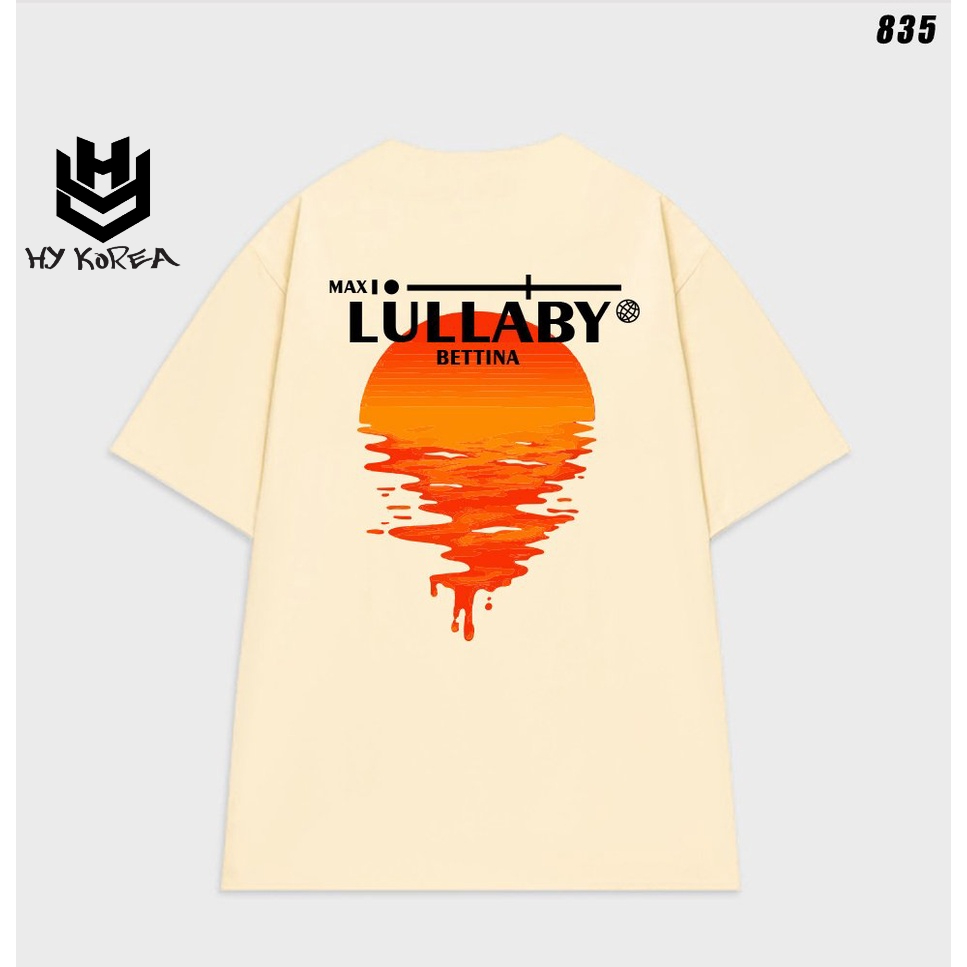 Áo phông tay lỡ nam nữ form rộng Hoàng hôn Lullaby 835 HY KOREA