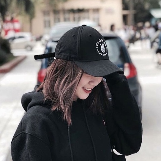 Mũ lưỡi trai đen local brand unisex Clownz Original Smile Face Cap V1