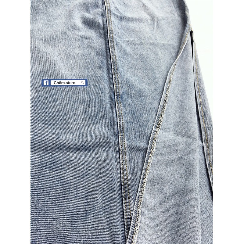 [form to] chân váy jean/ bò xẻ tà một bên SẴN