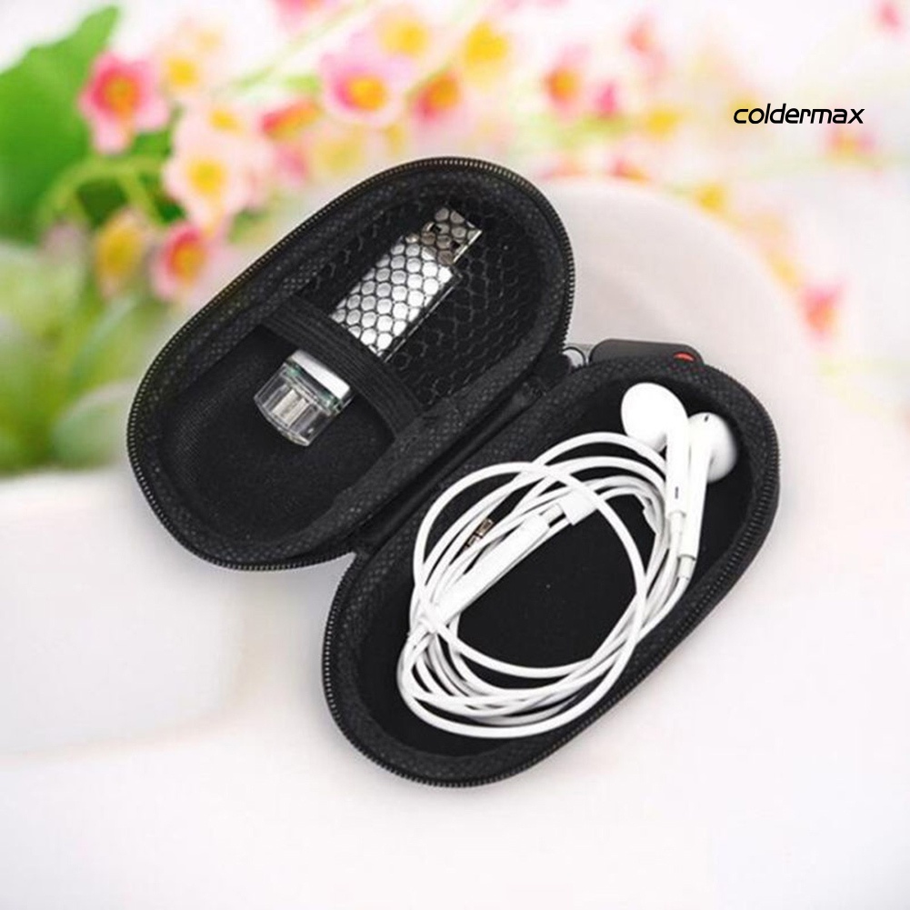 COLD ＊  Portable In Ear Earphone Headphone Storage Bag USB Cable Case Holder Organizer