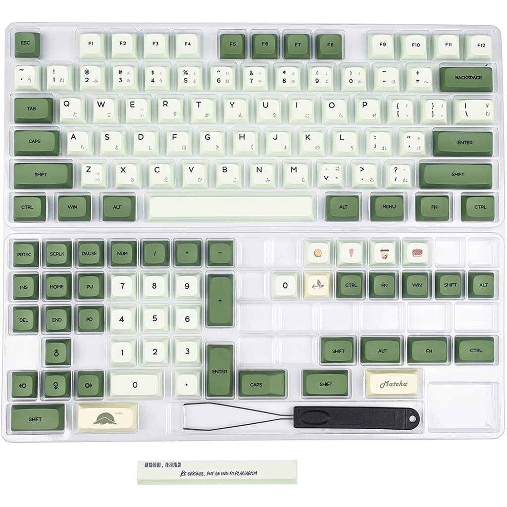 Bộ Keycap Matcha PBT XDA Profile Song ngữ 125 phím
