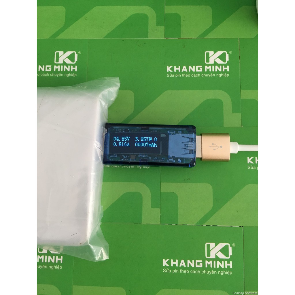 USB đo dung lượng và thông số pin sạc dự phòng (hộp).