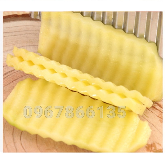 Dao Cắt Lát Hoa Củ Quả Gợn Sóng Bằng Thép Không Gỉ