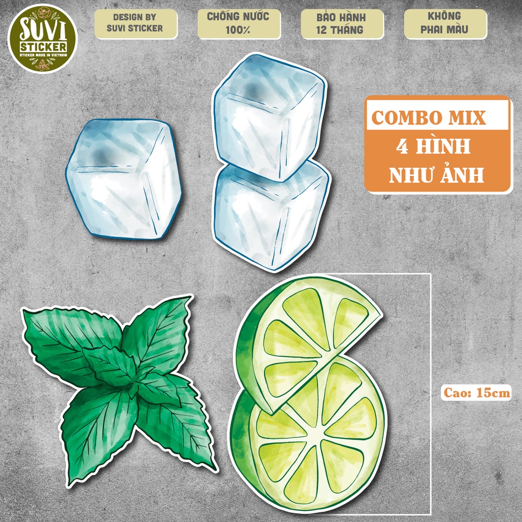 Decal Soda khổ lớn trang trí tường, dán kính, trang trí quán cà phê khổ A4, A5 chống nước. MSP: KL15