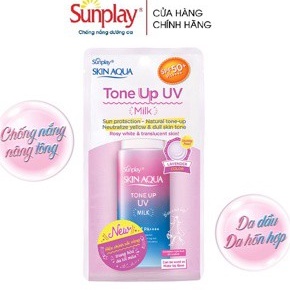 Kem chống nắng nâng tông da Sunplay Skin Aqua Tone Up UV Milk SPF50+ PA++++ 50g