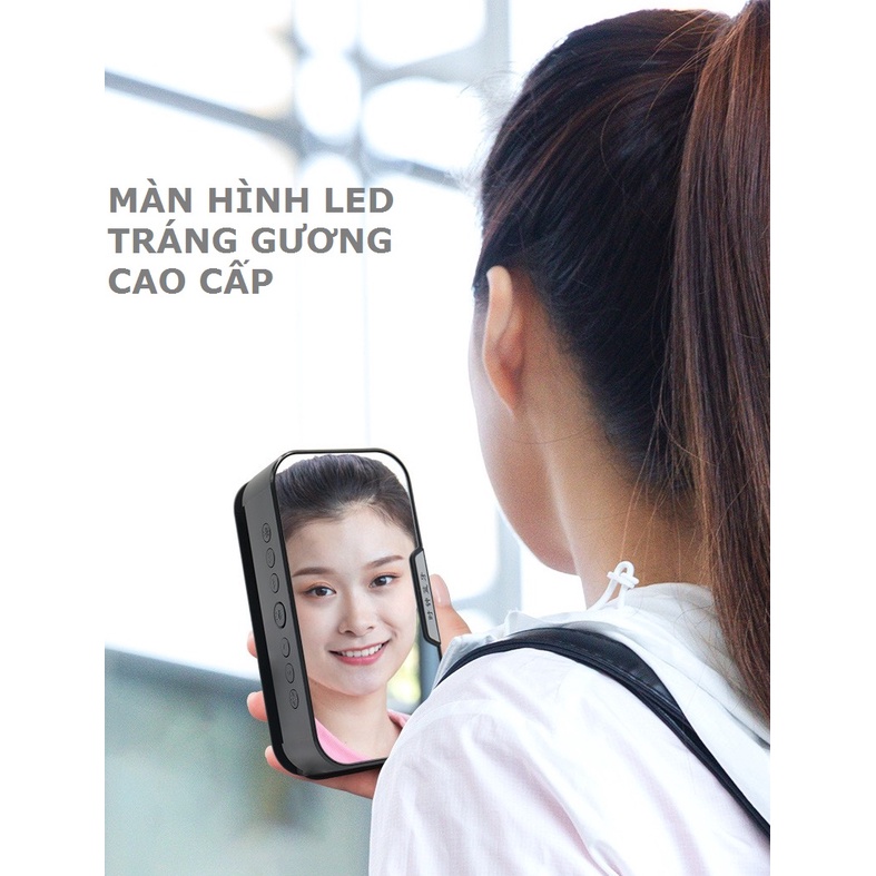 Loa bluetooth không dây kiêm đồng hồ báo thức G10 tích hợp đài fm cổng thẻ nhớ usb