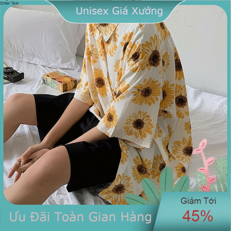 Áo Sơ Mi Tay Ngắn Unisex Cổ Bẻ Phông Cách Hàn Quốc Freesize
